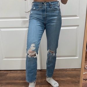 Levi's Premium Wedgie Ripped Denim Jeans